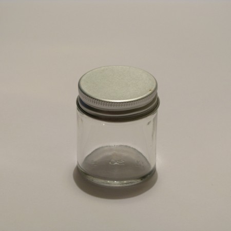 Lonček Aroma 30 ml prozorno steklo s srebrnim pokrovčkom