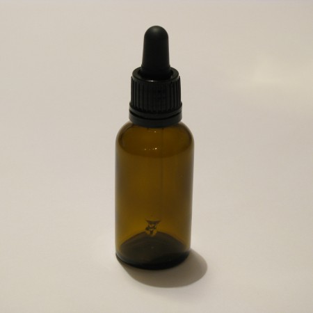 Steklenička Aroma 30 ml rjavo steklo s črno pipeto