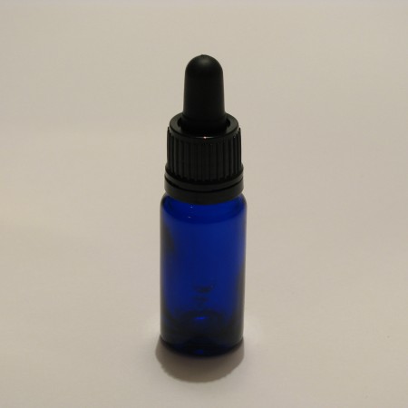 Steklenička Aroma 10 ml modro steklo s črno pipeto