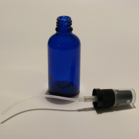 Steklenička Aroma 50 ml modro steklo s pumpico