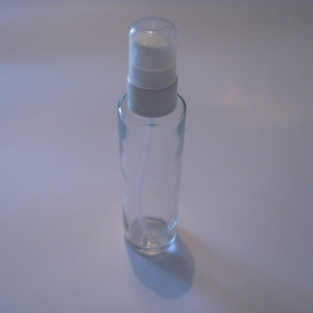 Steklenička Minerva 100 ml z belo pumpico